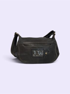 Vintage Y2K Fossil Leather Shoulder Bag with ID Window